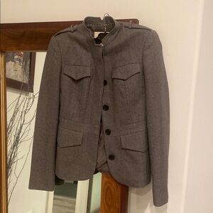 Banana Republic Gray Military Blazer